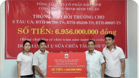 BẢO MINH HOÀN TẤT THỦ TỤC BỒI THƯỜNG CHO 3 TÀU CÁ BỊ CHÁY TẠI BÌNH THUẬN